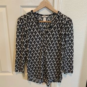Women’s H&M 3 Button Long Sleeve Shirt